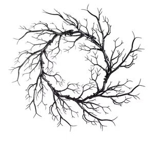 Halloween Black Fall Wreath Branch Ghost Festival Decoration